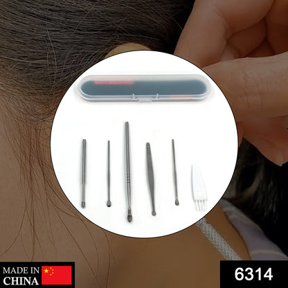 6314 6pcs Earwax Removal Kit  Ear Cleansing Tool Set  Ear Curette Ear Wax Remover Tool