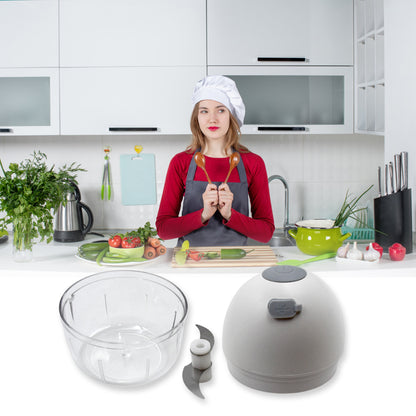 5881 Chopper For Kitchen Electric Rechargeable Garlic Chopper Cordless Mini Food Processor Portable Food Chopper With Detachable Stainless Steel Blade For Garlic Ginger Onion Meat (200ml)