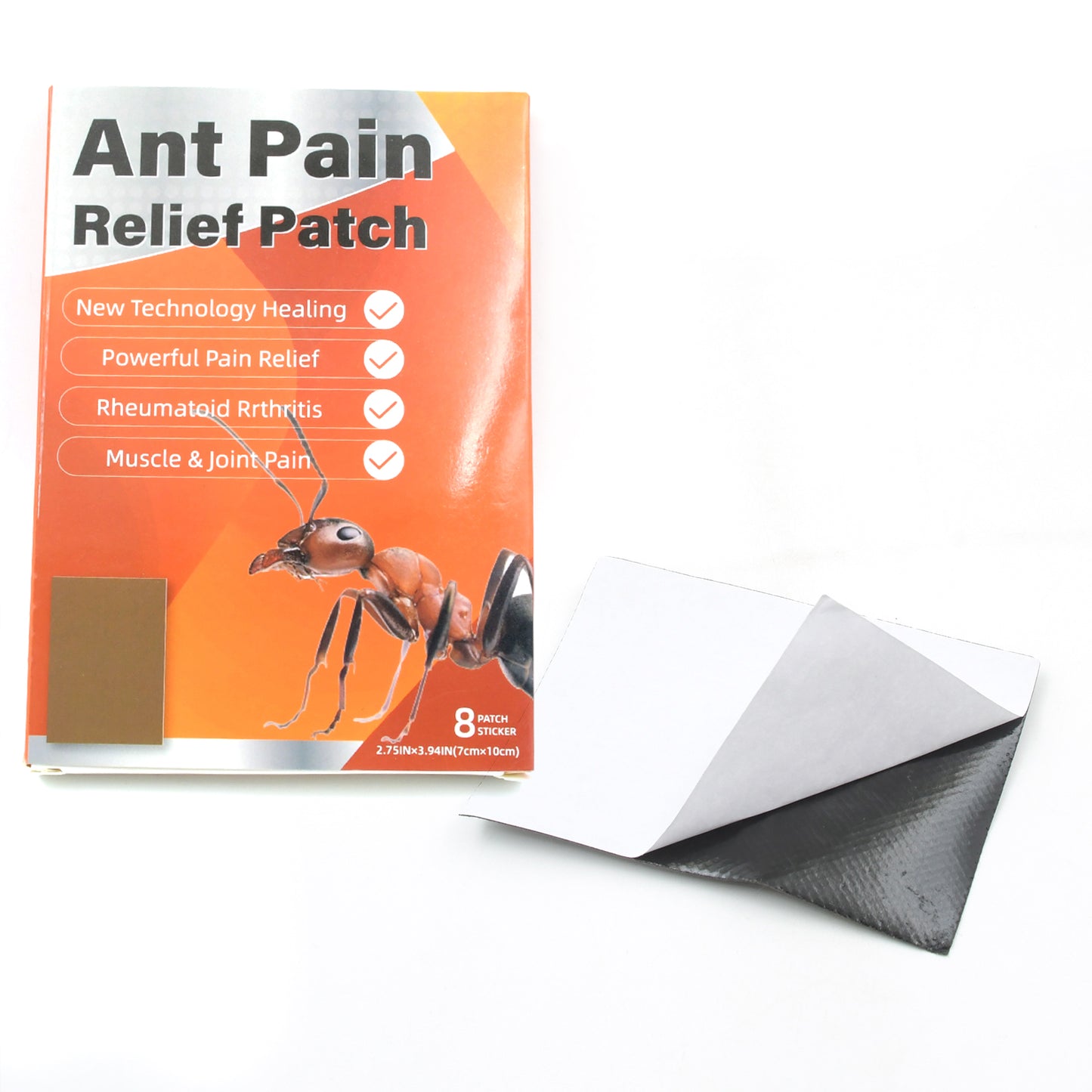 12559 Ant Pain Relief Patch - Pack Of 8 Patches  Instant Relief From Muscular Pain  Joint Pain Natural Pain Relief Patches  Powerful Pain Relief No Side Effects