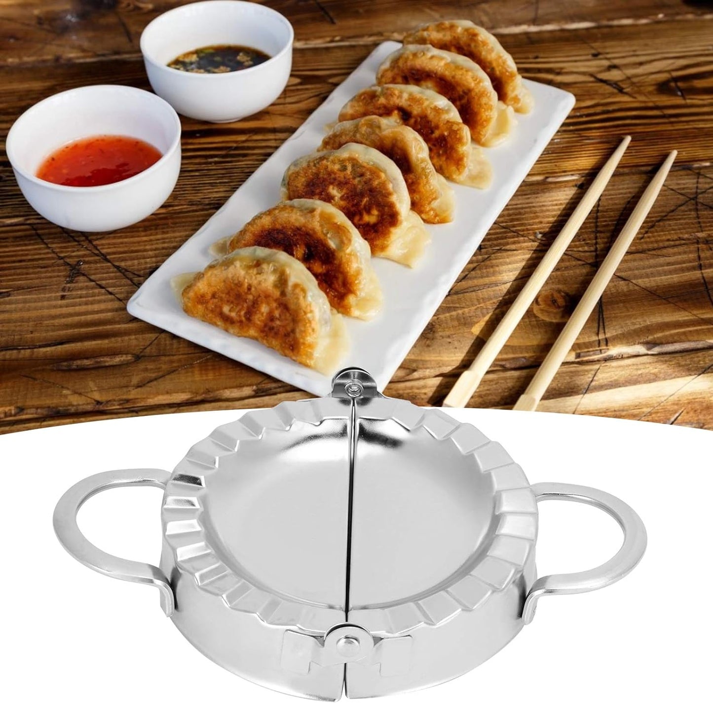 2389 Dumpling Mold Never Rusty Strong Convenient Stainless Steel Dumpling Maker Durable For Home (1 Pc)