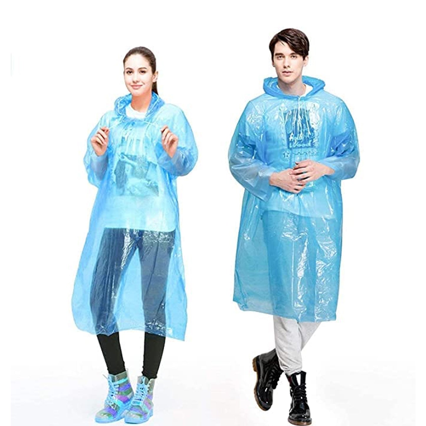 1425 Plastic Pocket Sized Raincoat Reusable Free Size Raincoat