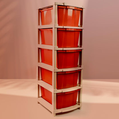 5-layer Plastic Drawer Storage Organizer Multi-purpose Cabinet (1 Pc)