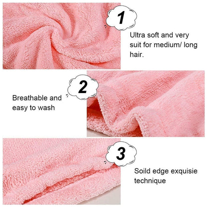 Microfiber Hair Wrap Towel Cap (1 Pc  63x23 Cm   Mix Color)