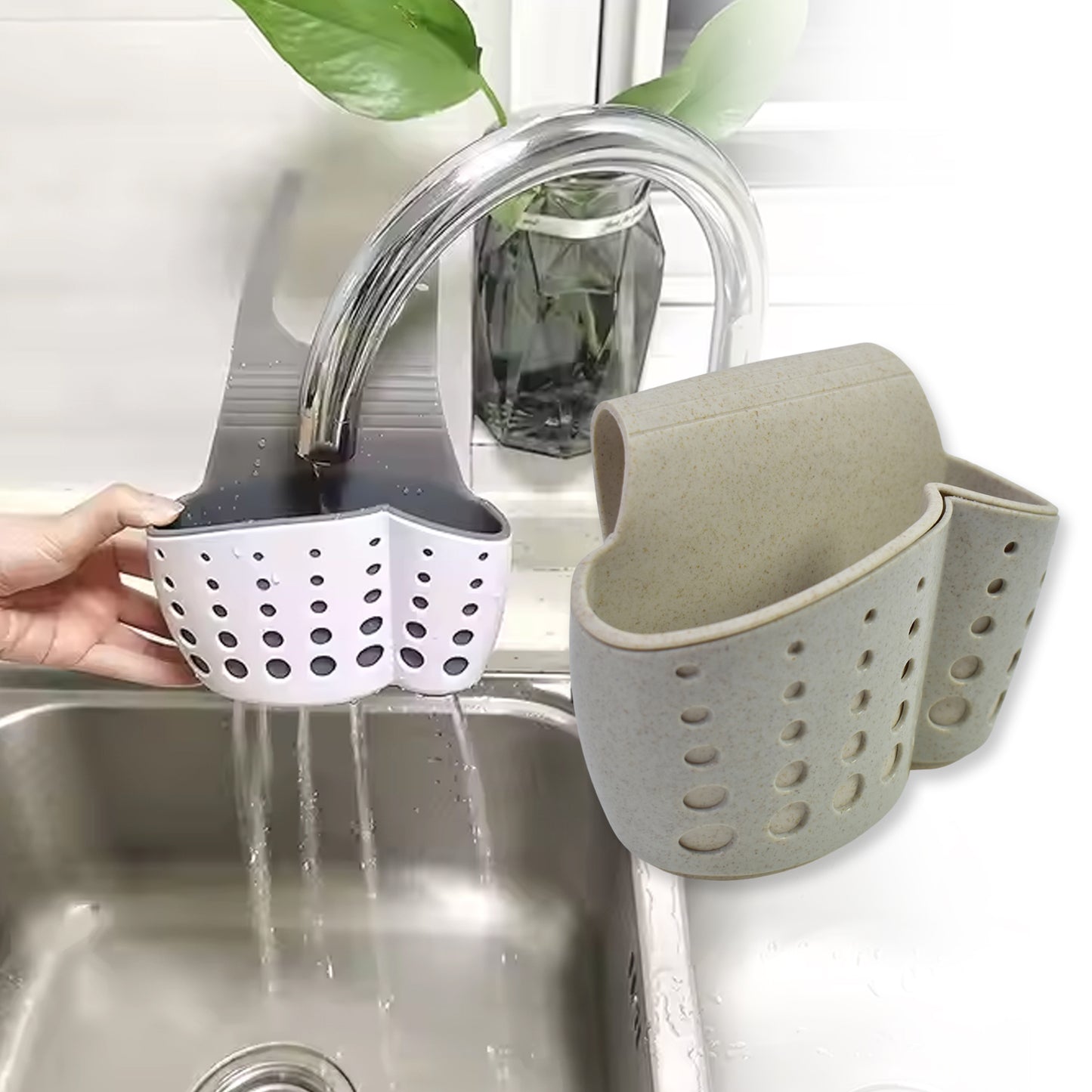 Kitchen Hanging Drain Bag Basket Bath Storage Gadget Tools Sink Holder (1 Pc)