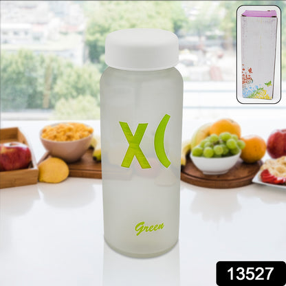 Outdoor Sport Glass Water Bottle (450 Ml Approx  Mix Color  Design)