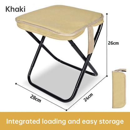 Outdoor Folding Chair, Portable Fishing Chair, Compact Train Stool, Foldable Camping Chair, Mini Camping Bench