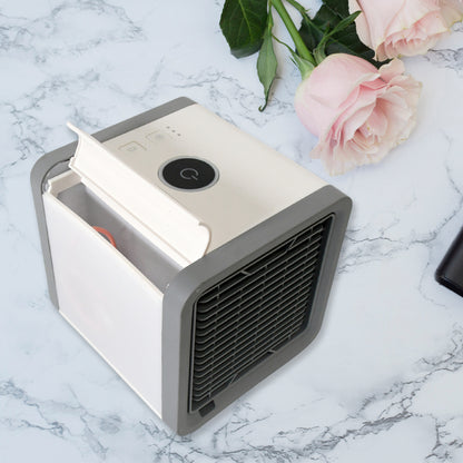 12884 Mini Portable Air Cooler Personal Space Cooler Easy To Fill Water And Mood Led Light And Portable Air Conditioner Device Cool Any Space Like Home Office (B -grade)