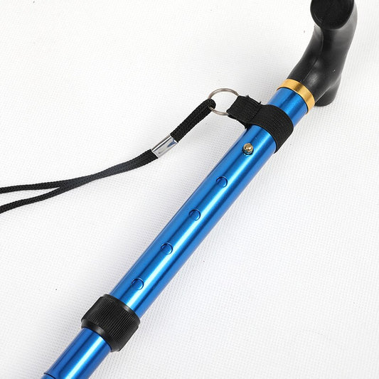 Lightweight Foldable Foldable Quick Lock Trekking Rod Hiking Pole Cross-country Running Cane Aluminum Foldable Cane