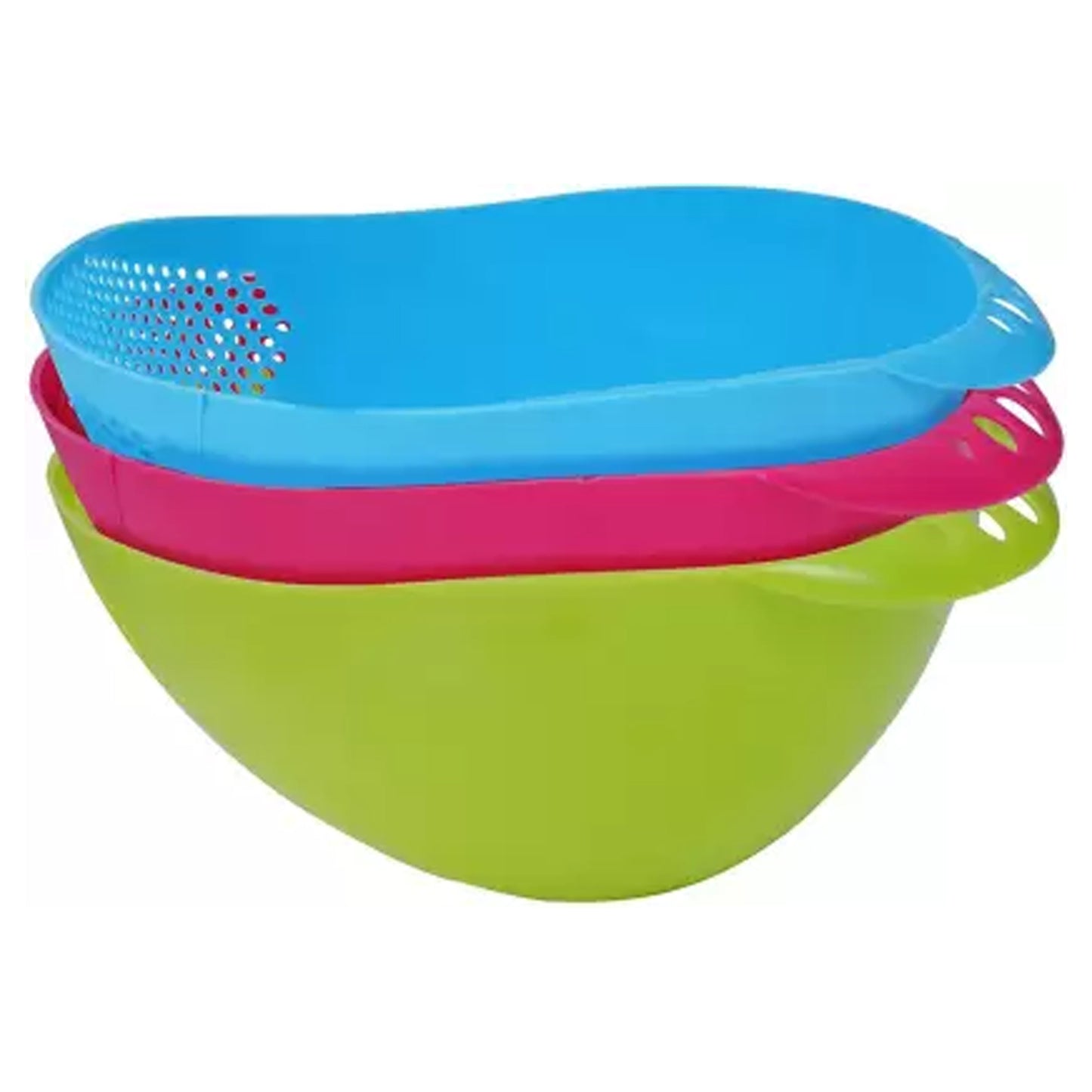 0081 Virgin Rice Bowl Durable Plastic Strainer Water Strainer  Vegetable  Fruits Washing Bowl