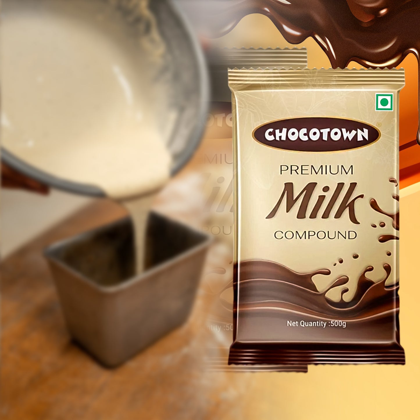 Chocotown Premium Milk Compound Slab (500 Gm)