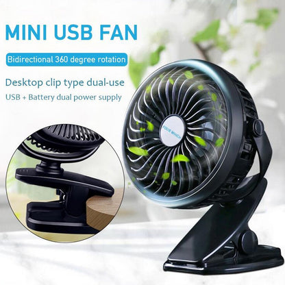 4824 Mini Usb Clip Fan Widely Used In Summers For Cool Down Rooms And Body Purposes. (Battery Not Include)