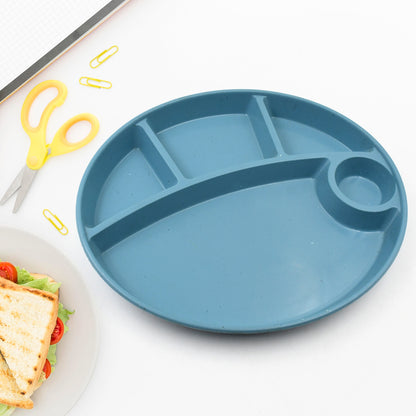 5577 Plastic Food Plates  Biodegradable 5 Compartment Plate With Spoon For Food Snacks  Nuts  Desserts Plates For Kidsreusable Plates For Outdoor Camping Bpa-free(1 Pc)