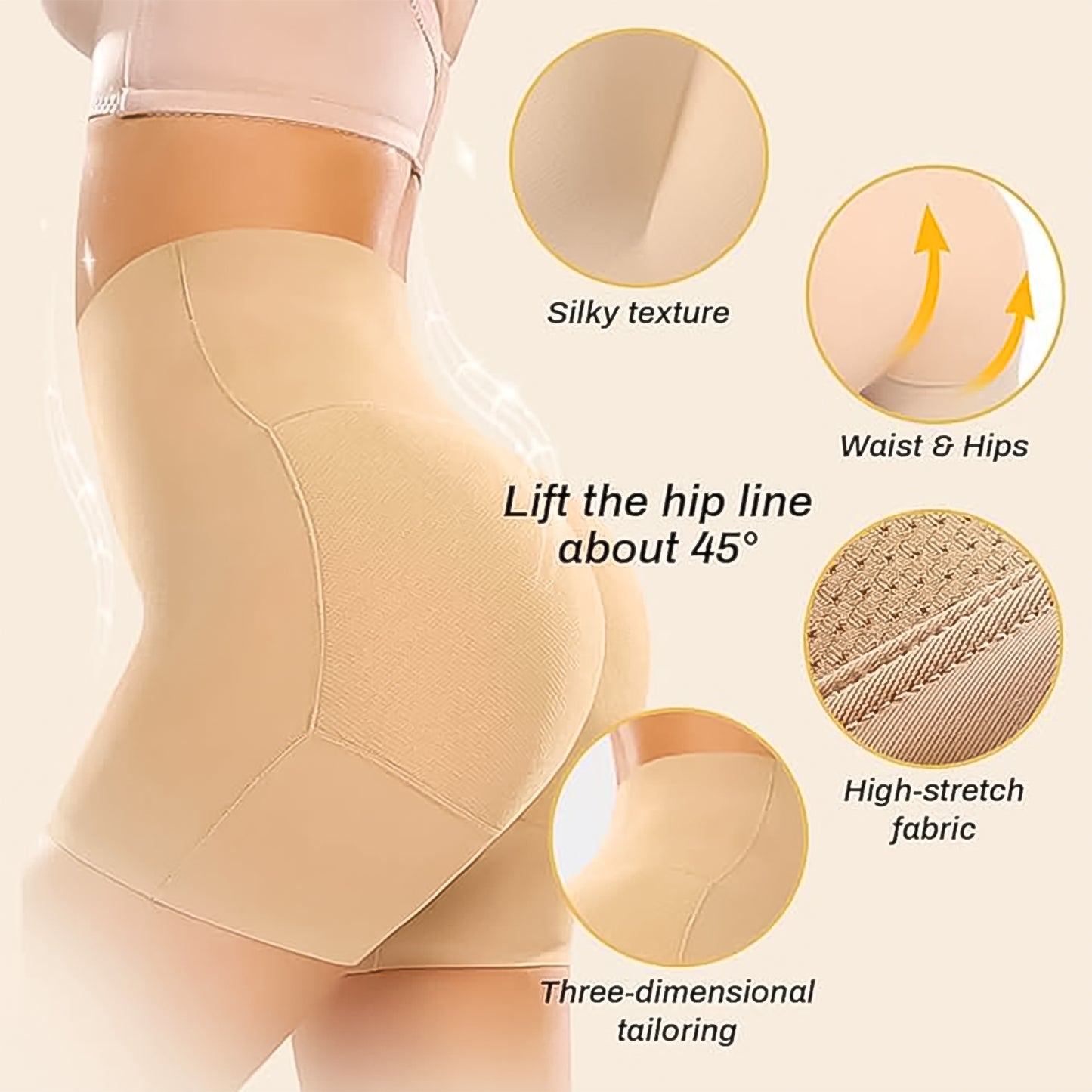 Womens Butt Lifter Padded Underwear Hip Pads Body Shaper Control Knickers Hip Pad (1 Pc  Medium)