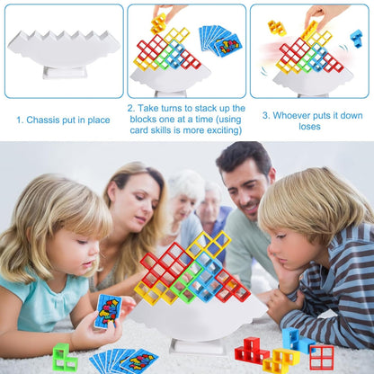 17750 3d Tower Game Tower Balance Game Tower Stacking Game Adult Kid Tower Stacking Blocks Balance Game Blocks Building Toys For Kids Age 3+ Years (16 Pcs Set)