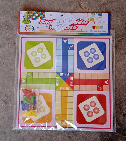 4366 Family Board Game With Two Modes  Two Side Different Ladder Ludo  Games For Children And Families  2 To 4 Players - Age 3 Years And Above (2 In 1)