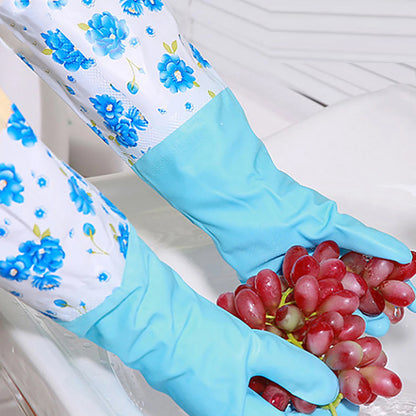 4855 2 Pair Large Blue Gloves For Different Types Of Purposes Like Washing Utensils Gardening And Cleaning Toilet Etc.