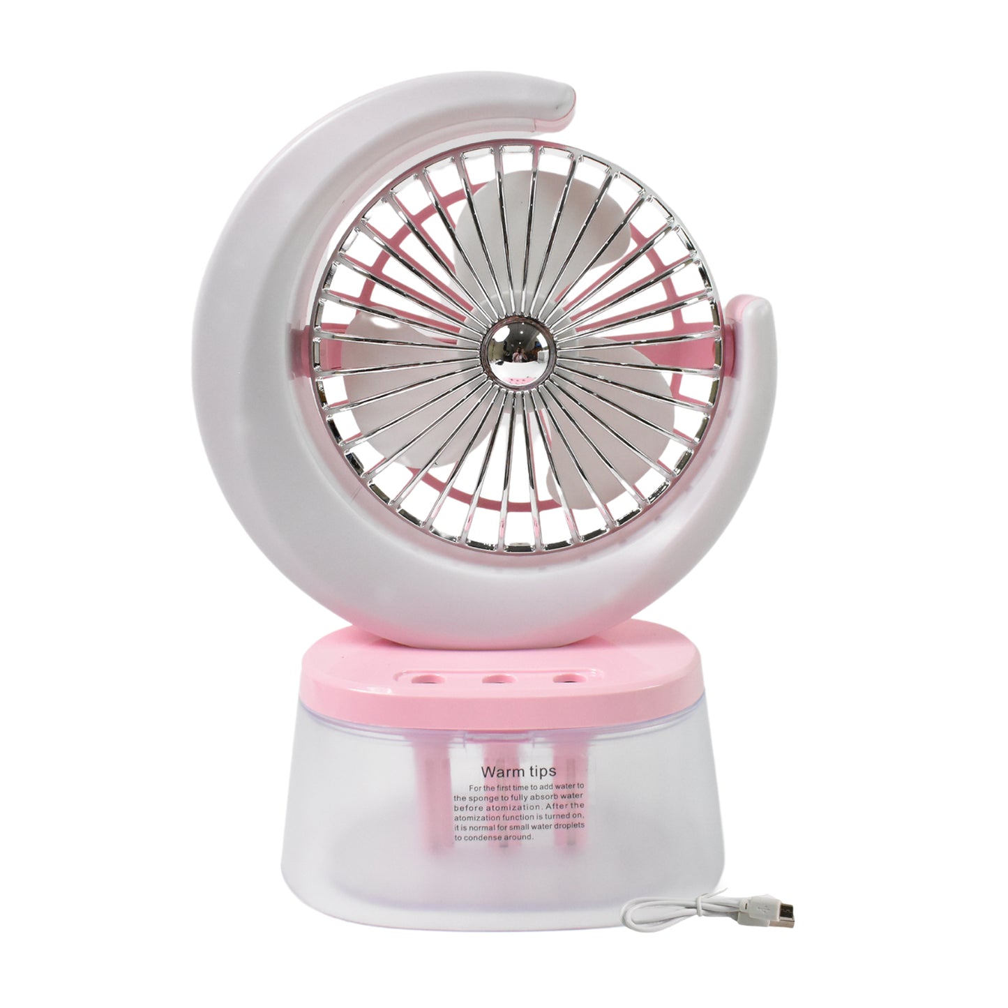 Desktop Fan - Camping Fan With Led Light Portable Humidifying Fan (1 Pc  Plug  Play Fan)