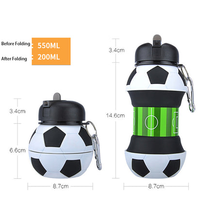 Outdoor Sports Water Bottle Household Silicone Folding Cup Creative Student Water Cup Portable Drop-Proof And Leak-Proof Children Water Cup
