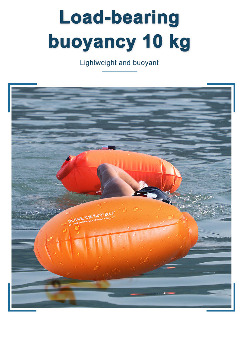 PVC  Inflatables Storage Swim Buoys Dry Bag Orange Floating Safety Swimming Buoy