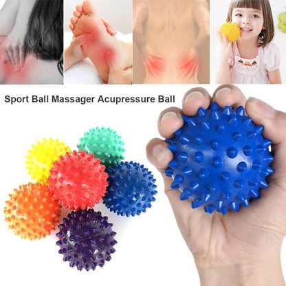 1pc PVC Spiky Massage Ball Trigger Point Sport Fitness Hand Foot Pain Stress Relief Plantar Muscle Relax Ball Massager