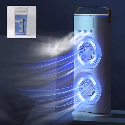 Portable Tower Mist Spray Cooling Fan Air Cooling Fan (1 Pc)