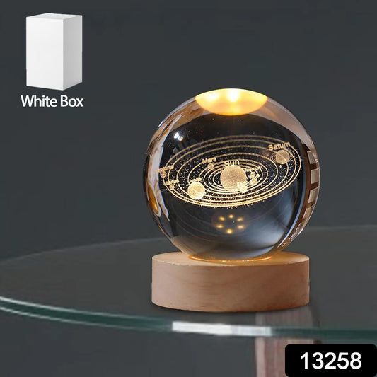 3d Astronomy Night Lamp Crystal Ball Lamps With Base (1 Pc)