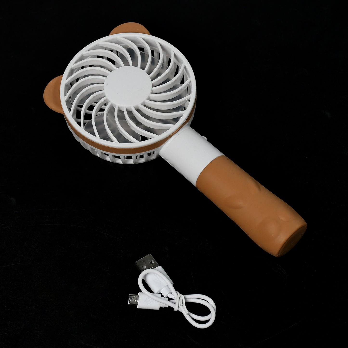 4812 Portable Bear Styled Hand Fan Rechargeable Handheld Fan For Travel  Home  Office Use (Battery Not Include)