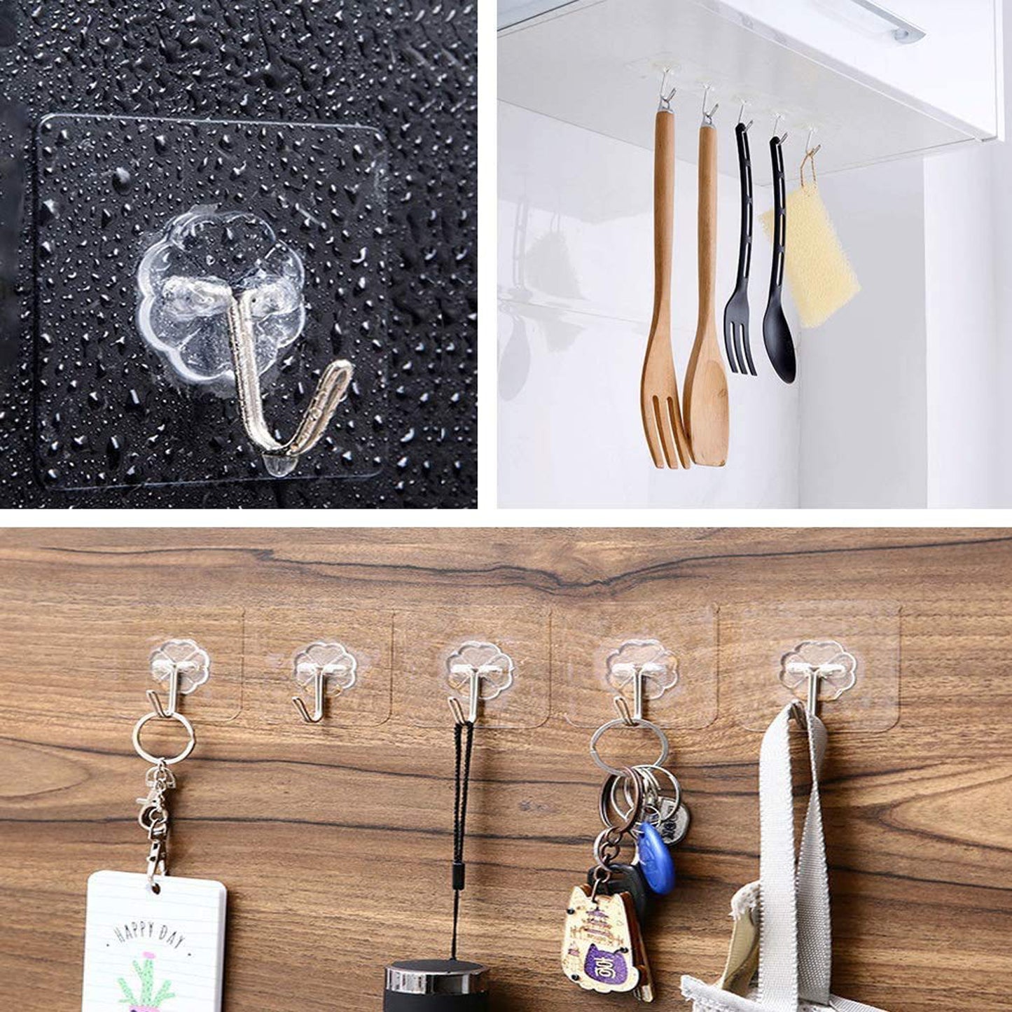 Adhesive Heavy-duty Hooks For Kitchen And Bathroom