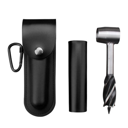 Outdoor Survival PU Punching Tool Wood Drill Birch Water Intake Outdoor Stainless Steel Drill Bit Support Drill Set