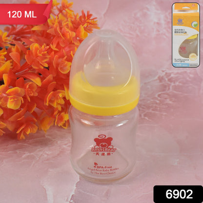 Glass Baby Feeding Bottle (120 Ml  1 Pc)