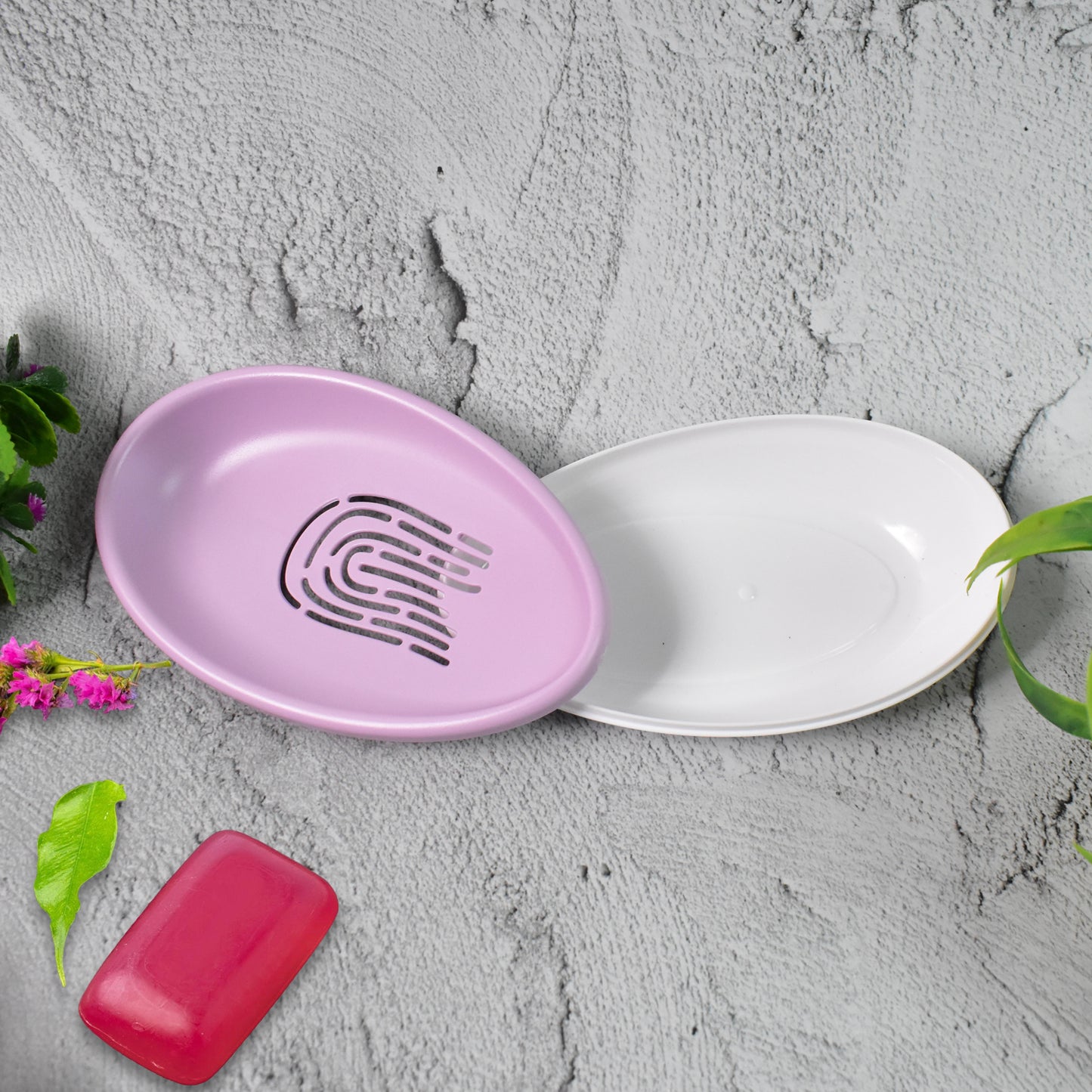 Plastic Soap Dish With Drain Soap Holder Double-layer (1 Pc)