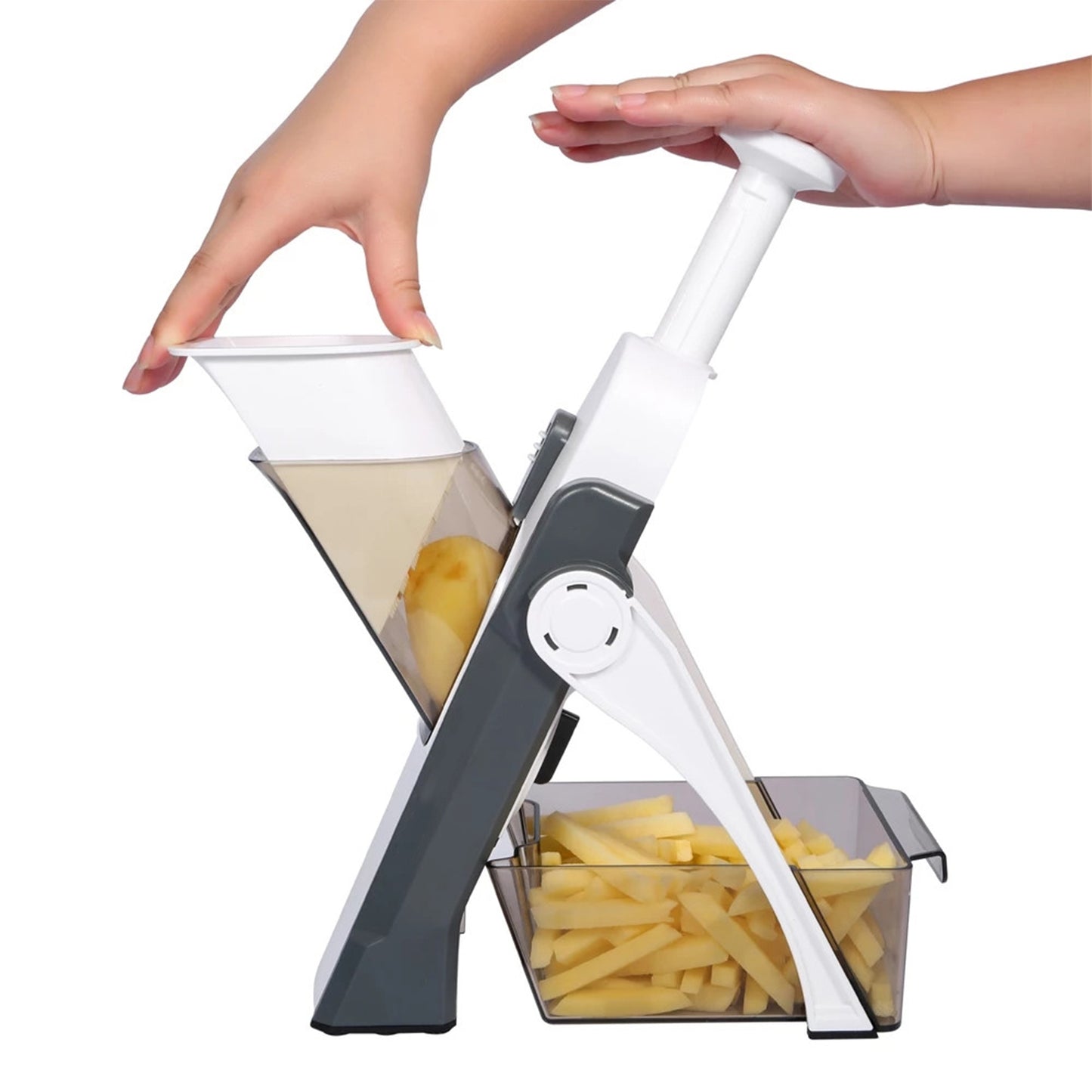 2801 Multi Functional Time Saving Adjustable Hand Press Vegetables Chopper