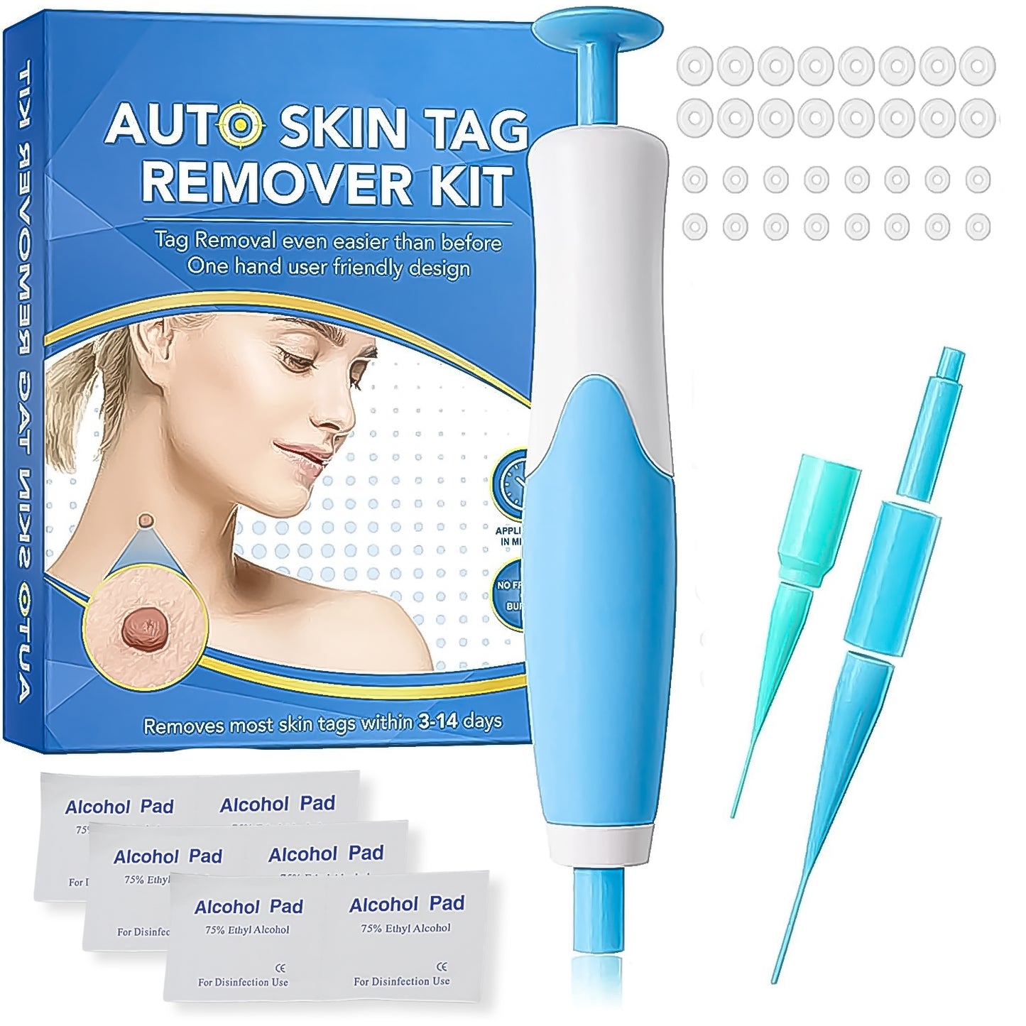 Skin Tag Remover Kit 2 In 1 For Micro To Large (2 Mm - 8 Mm  1 Set)