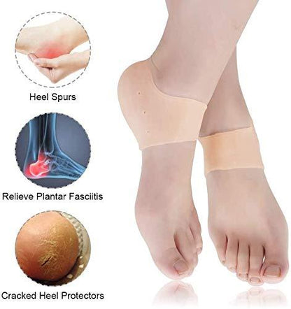 1277 Anti Crack Silicon Gel Heel Moisturizing Socks For Foot Care Men Women (Loose Pack)