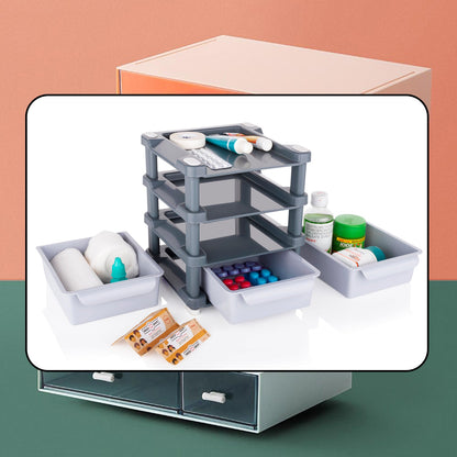 4767 Mini 3 Layer Drawer Used For Storing Makeup Equipments And Kits Used By Womens And Ladies.