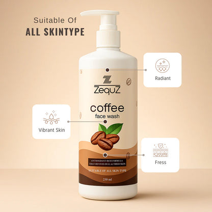 Zequz Coffee Face Wash - (1 Pc  250 Ml)