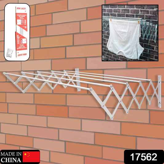 17562 Foldable Extendable Drying Rack  Suitable For Hanging All Types Of Clothes  Ideal For Interior And Exterior Made Of High Resistance Aluminum For Bathroom Indoor Outdoor