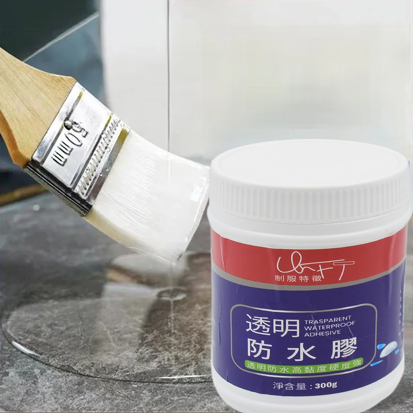 Transparent Waterproof Glue 300g Without Brush (1 Pc)