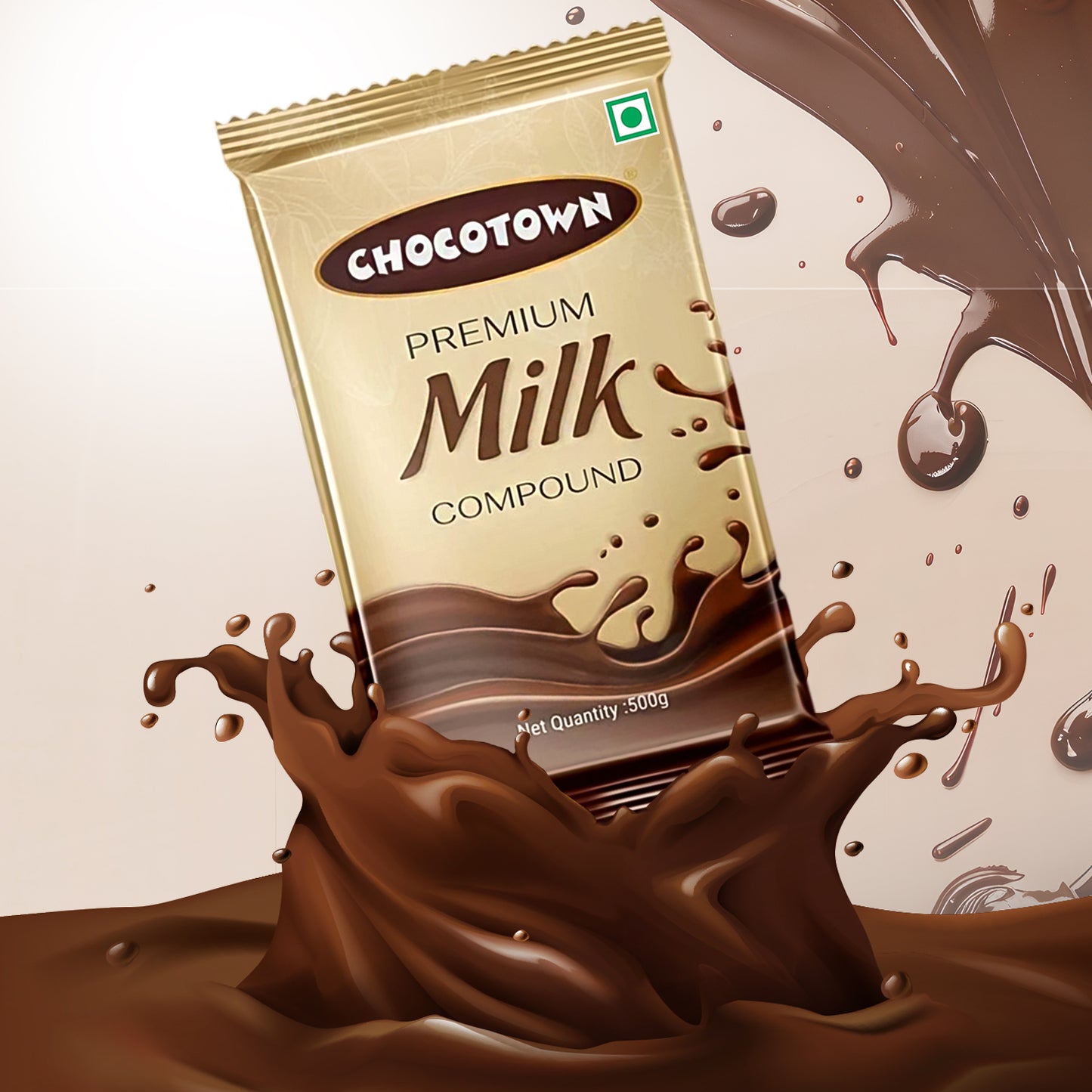 Chocotown Premium Milk Compound Slab (500 Gm)