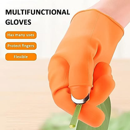 Gloves Silicone Thumb Knife Finger Protector Gears Cutting Vegetable Harvesting Knife