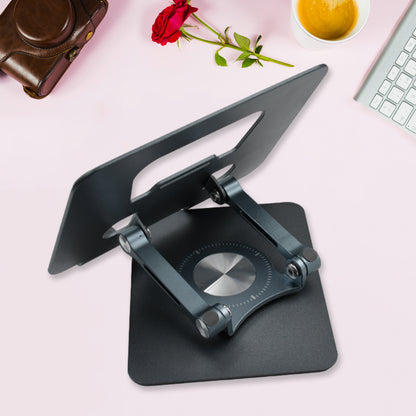 6946 360 Rotating Tablet Stand Metal Alloy Adjustable Height Rotation Bracket Suitable For Tablet Computers For Desk Ergonomic Foldable Metal Tablet Holdertabletsmobile Phones