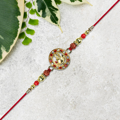 Ganesha Rakhi With Rudraksha