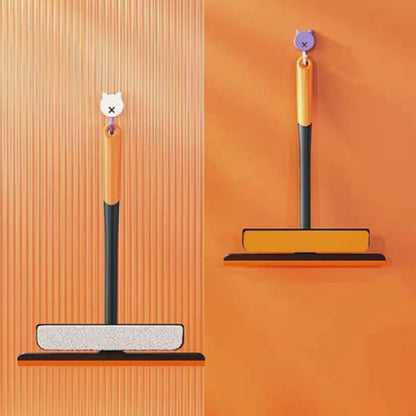 6087a Plastic 3 In 1 Rotatable Double Side Design Cleaning Brush Glass Wiper For Glass Window Car Window Mirror Floor (Multicolor)