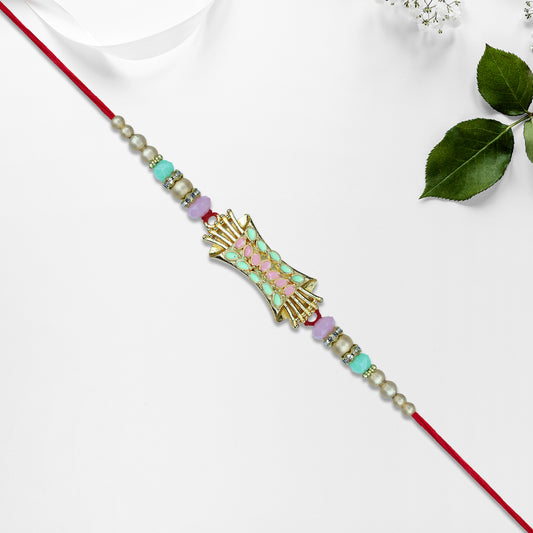 Elegant Mint  Pink Rakhi