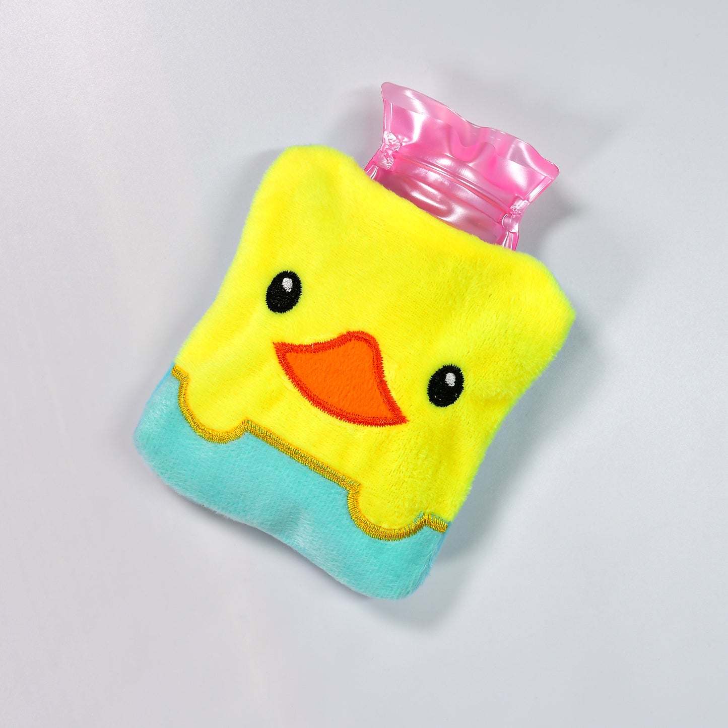 6524 Yellow Duck Design Small Hot Water Bag With Cover For Pain Relief Neck Shoulder Pain And Hand Feet Warmer Menstrual Cramps.