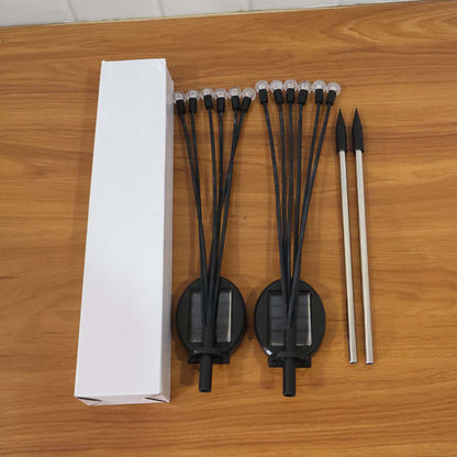 2 Pc Solar Led Garden Stake Firework Lights