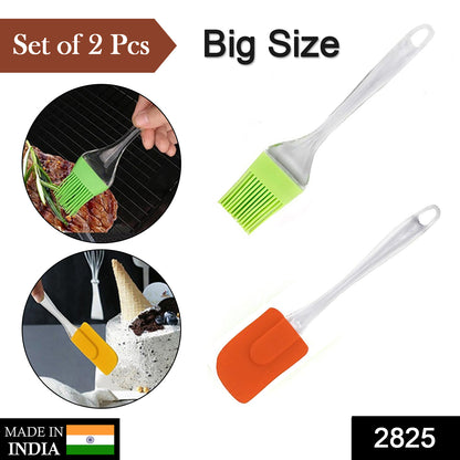 2825 2 In 1 Combo Of Big Brush  Spatula Set For Pastry Cake Mixer Decorating Cooking Baking Grilling Tandoor  Bakeware Combo  Kitchen Tool Set