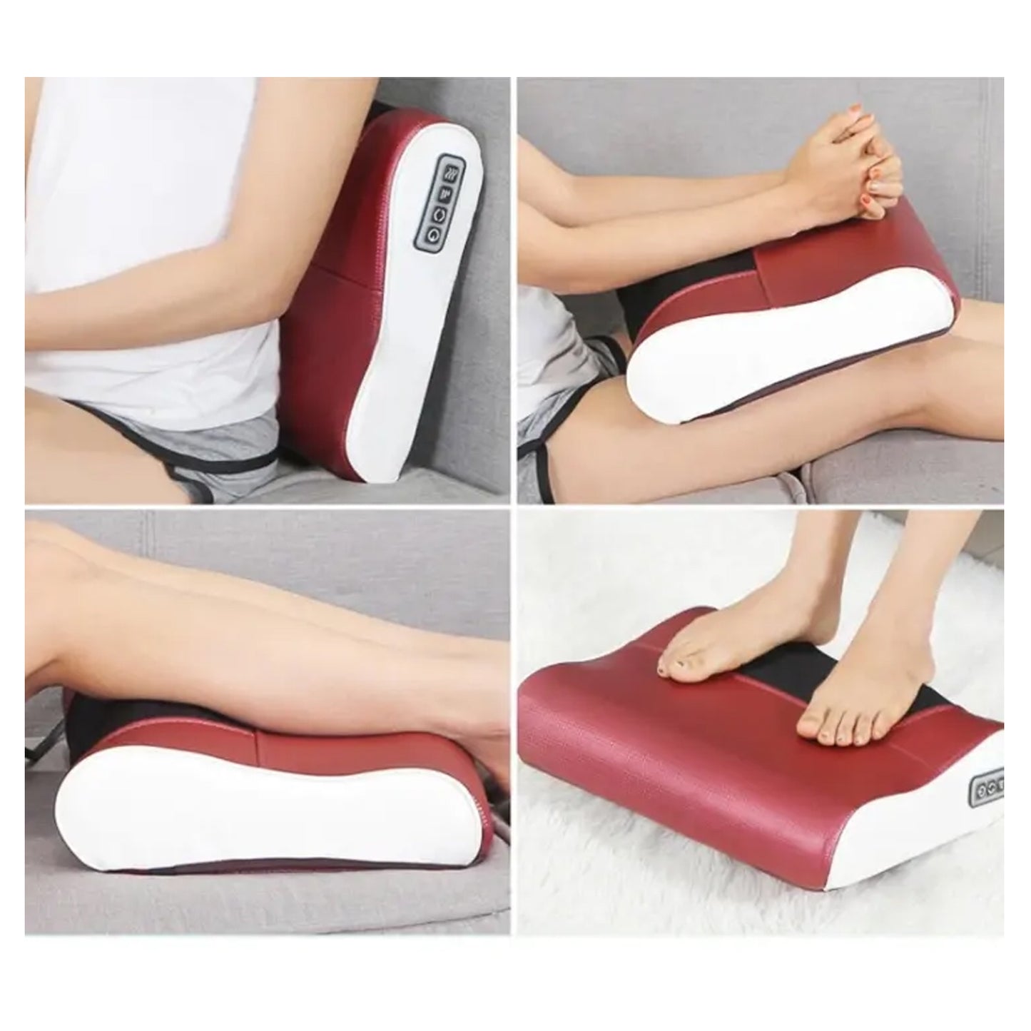 6876 Electric Neck Waist Back Massager Neck Massager Multipurpose Neck Massage Pillow Deep Tissue Massage Nodes Electric Pillow With Heat For Shoulders Calf Legs Feet Hands