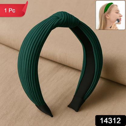 Womens Ribbed Texture Knot Design Hairband (1 Pc  Mix Design)