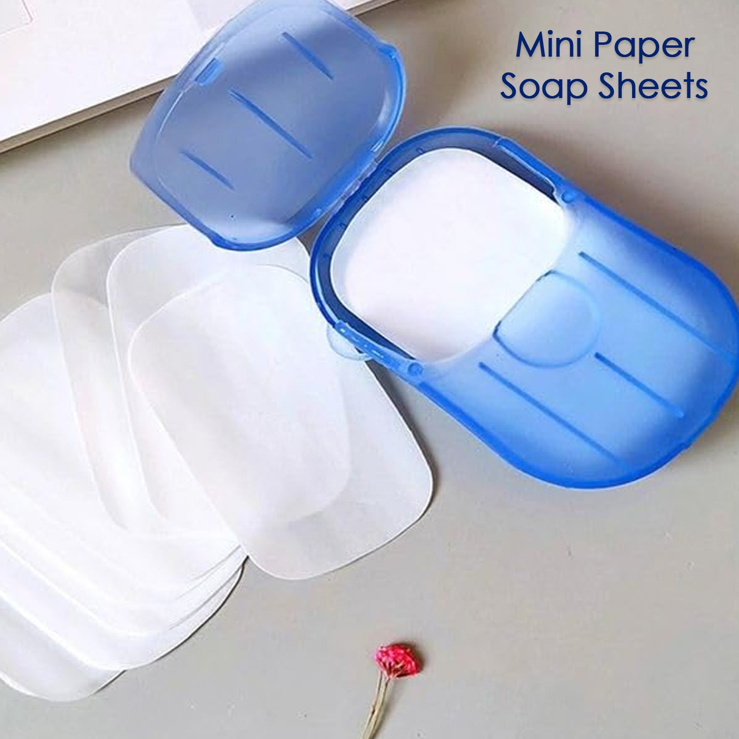 Portable Easy Carry Travel Paper Soap Sheet With Mini Box (20 Sheets In A Pack Approx  Mix Color)